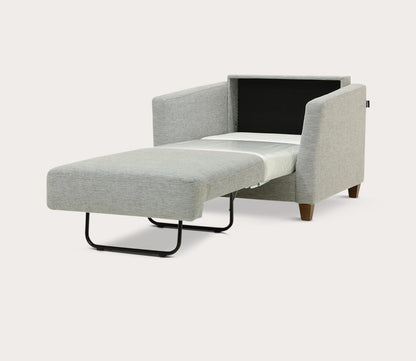 Monika Chair Sleeper by Luonto, gray, open