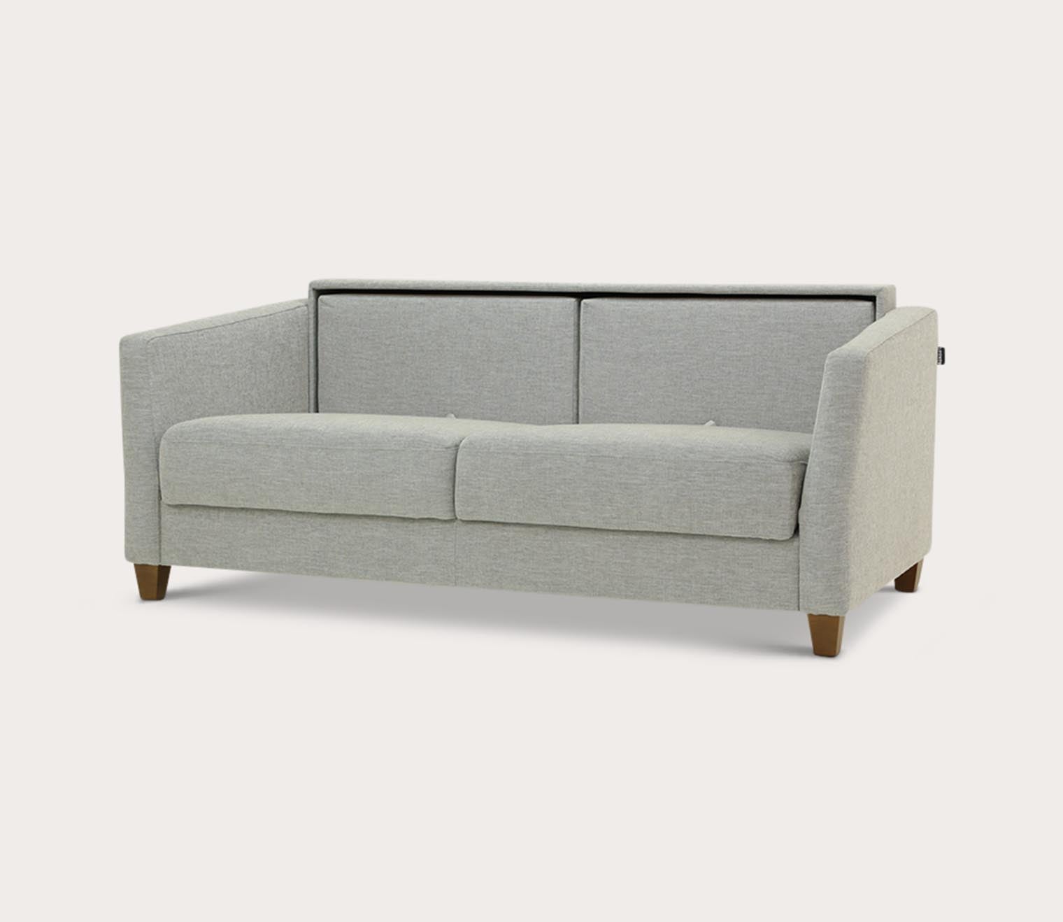 Monika Queen Sofa Sleeper by Luonto in gray, silo, part open