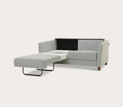 Monika Queen Sofa Sleeper by Luonto in gray, silo, part open