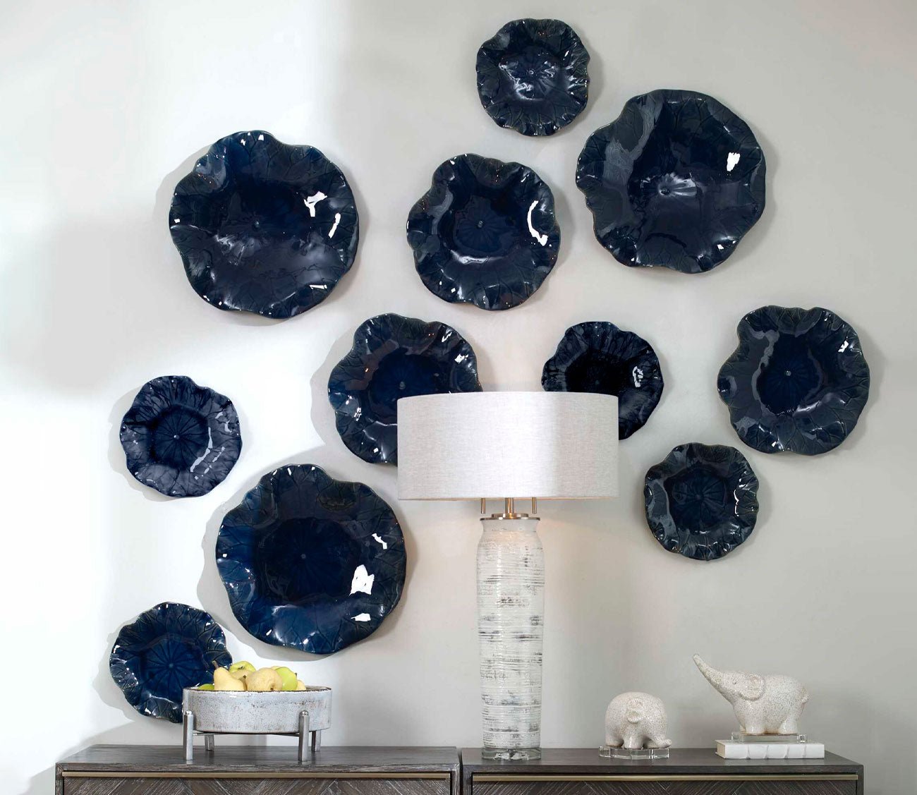 Abella Ceramic Wall Decor, Set of 3 by Uttermost
