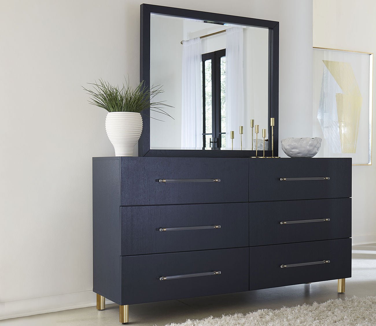 Argento dresser witgh mirror in navy