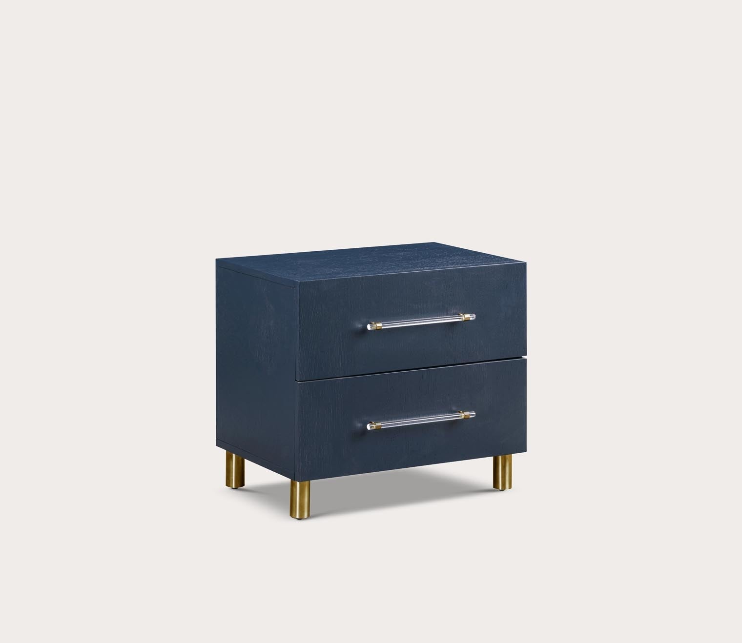Argento navy nightstand silo on white background