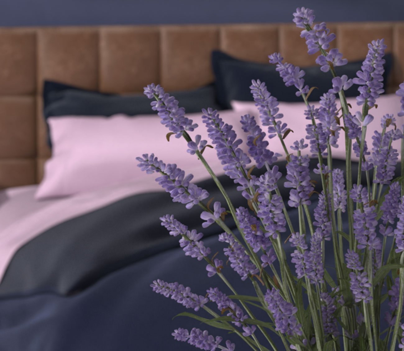 Aromatherapy 5-Sided Mattress Protector by PureCare, pairs with purecare aromatherapy sachels, like lavendar, shown