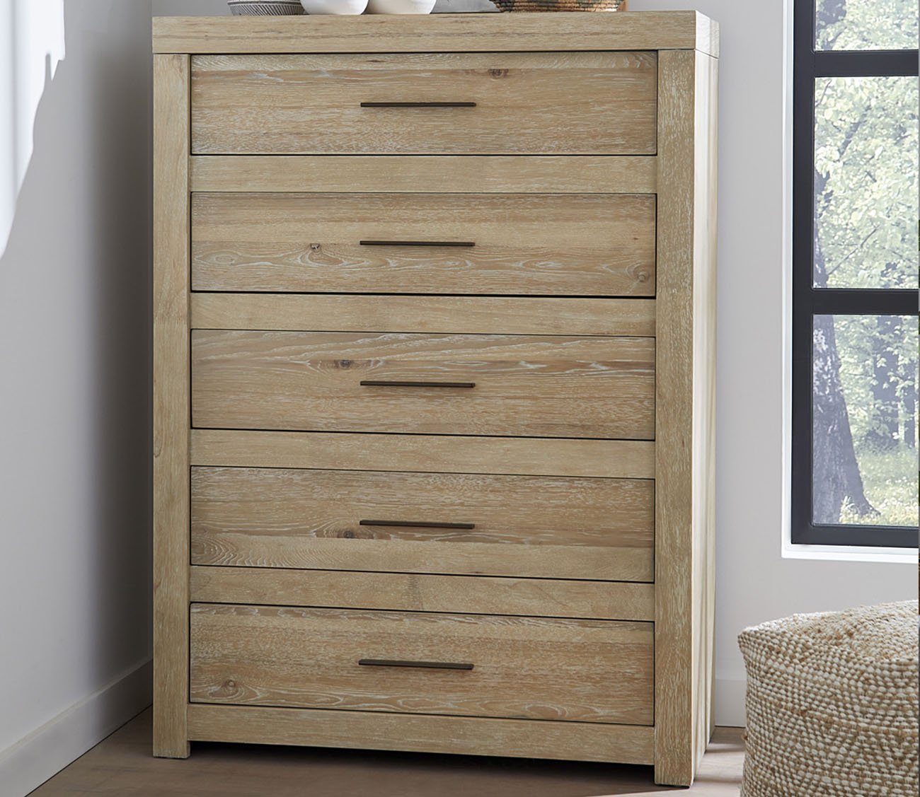 Aspen Home Modern Loft 5-drawer chest in khaki