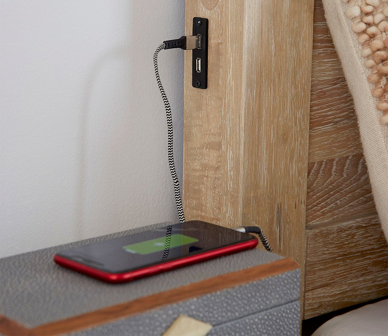 Aspen Home Modern Loft Panel Bed featuring USB technology