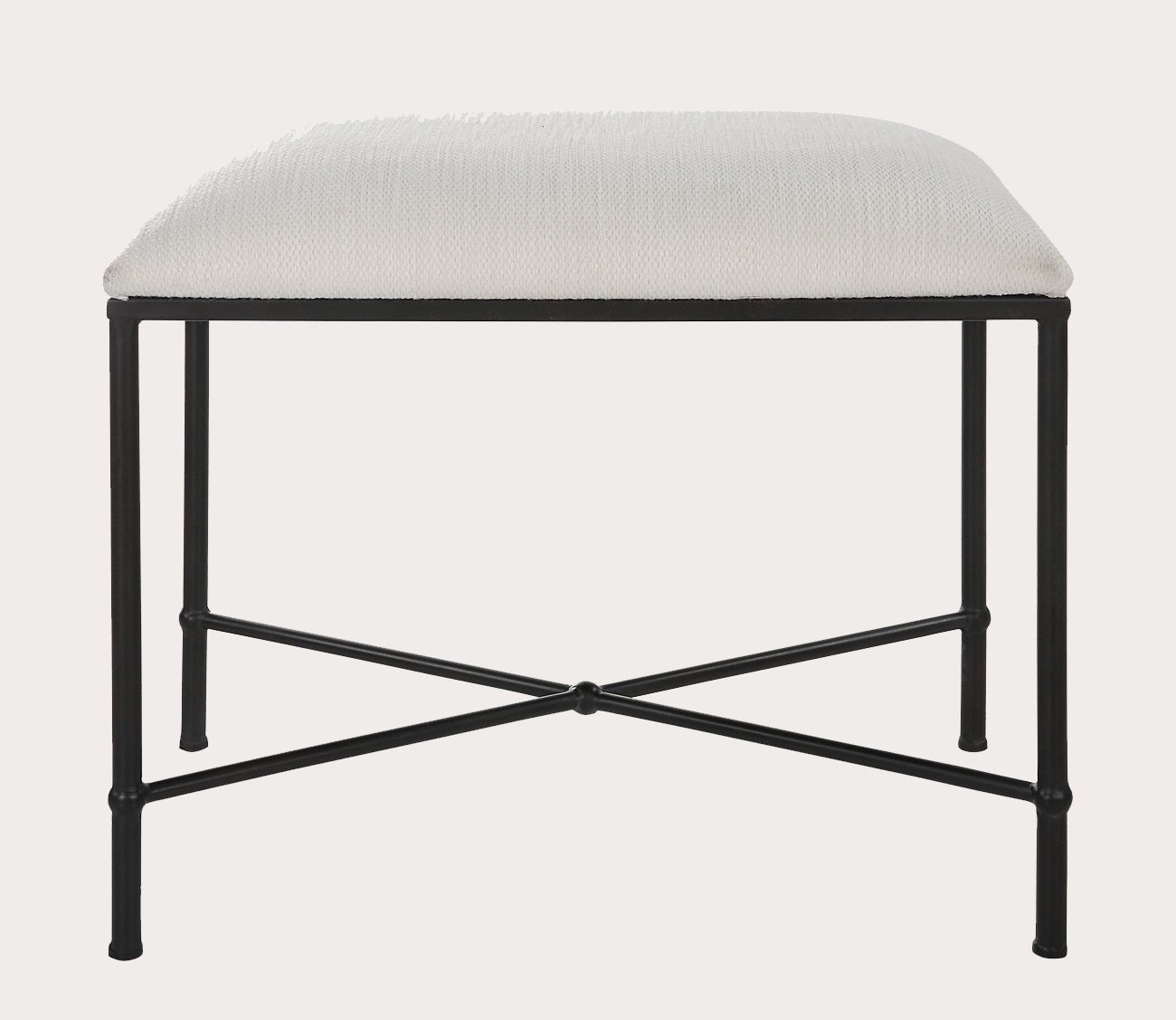 Avenham Small Black Framed Bench by Uttermost