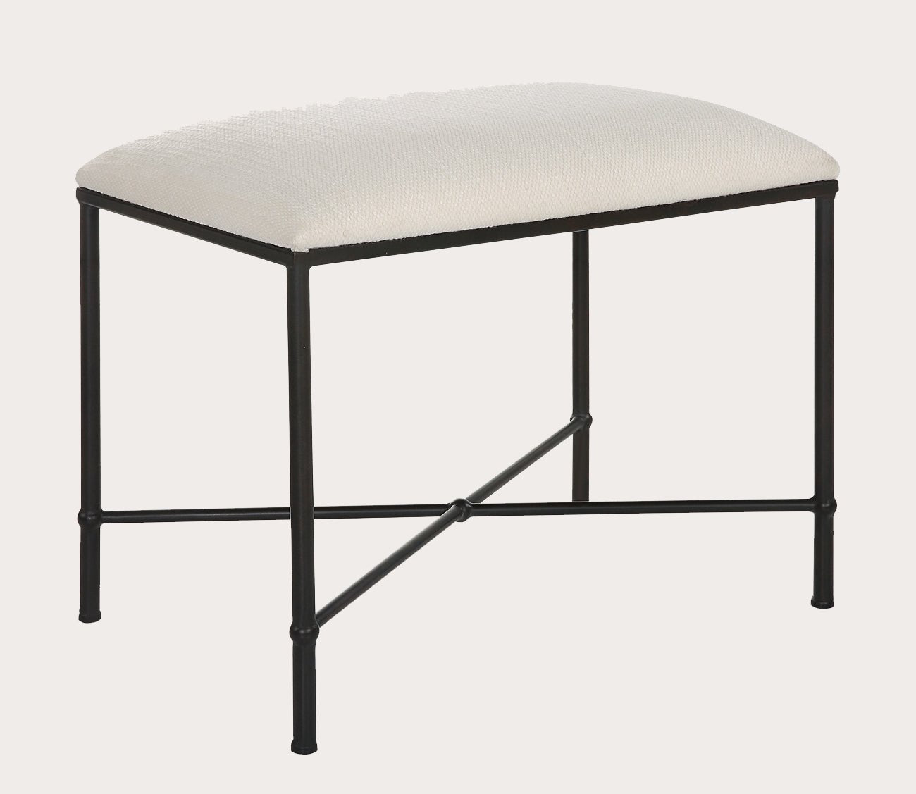 Avenham Small Black Framed Bench by Uttermost