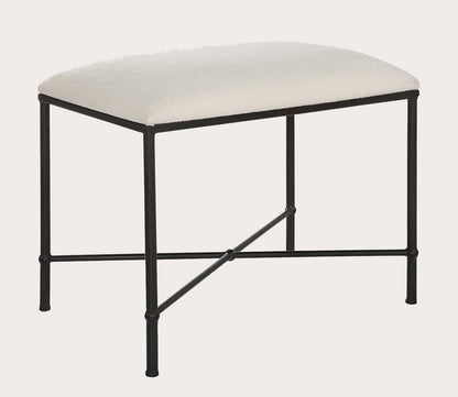 Avenham Small Black Framed Bench by Uttermost
