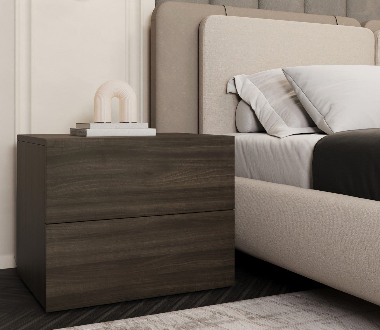 Ayla Linen Upholstered Storage close-up