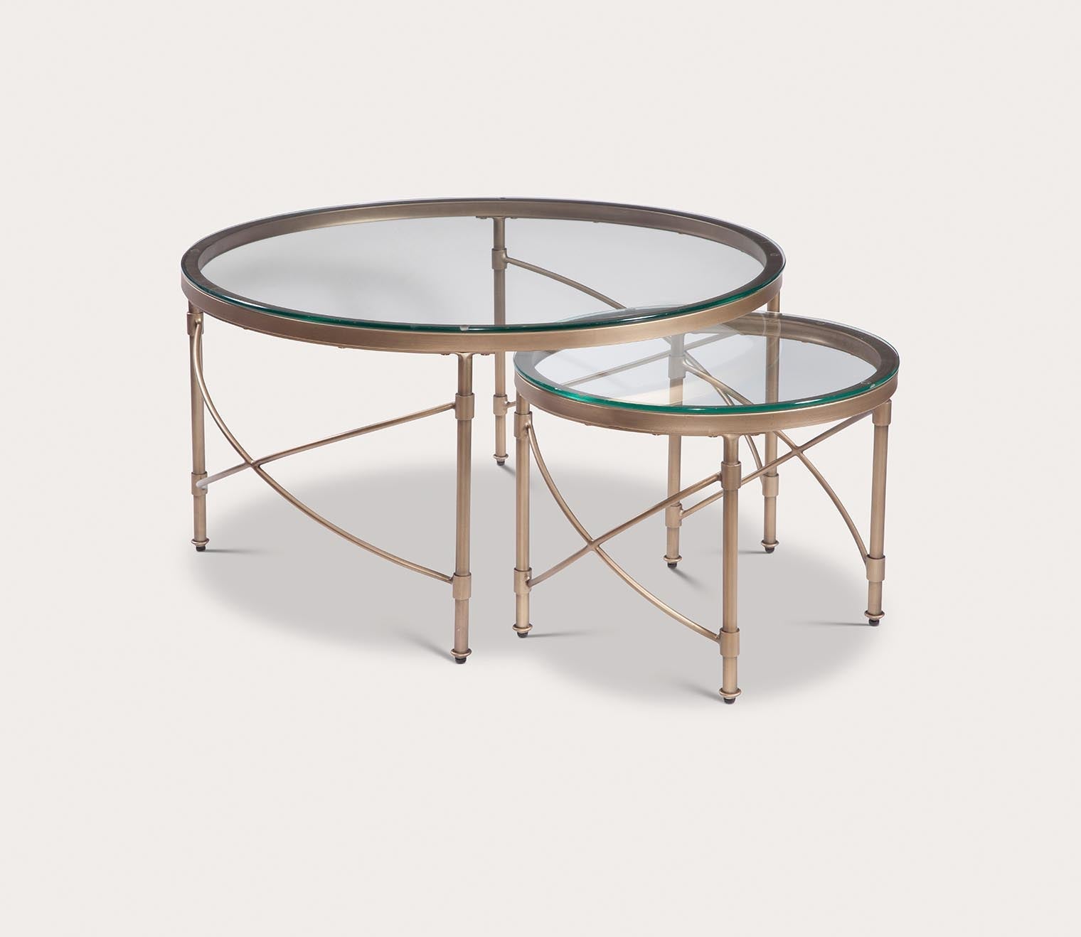 Bassett Mirror Harrison Round Cocktail Table Set of 2 by Bassett Mirror
