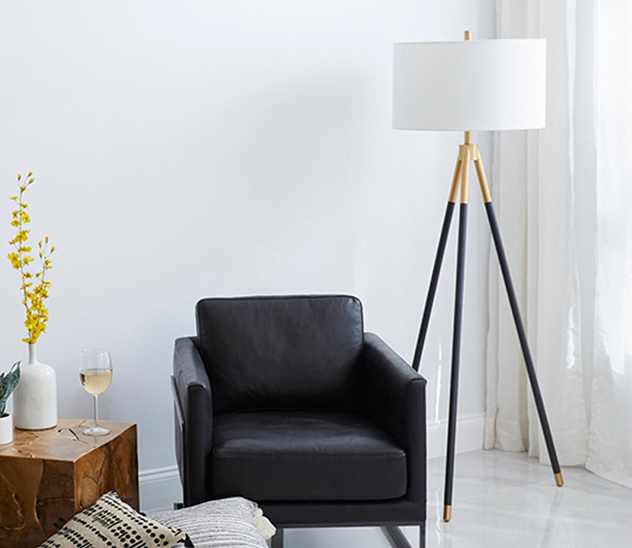 Bassett Mirror Rowe Metal Floor Lamp by Bassett Mirror