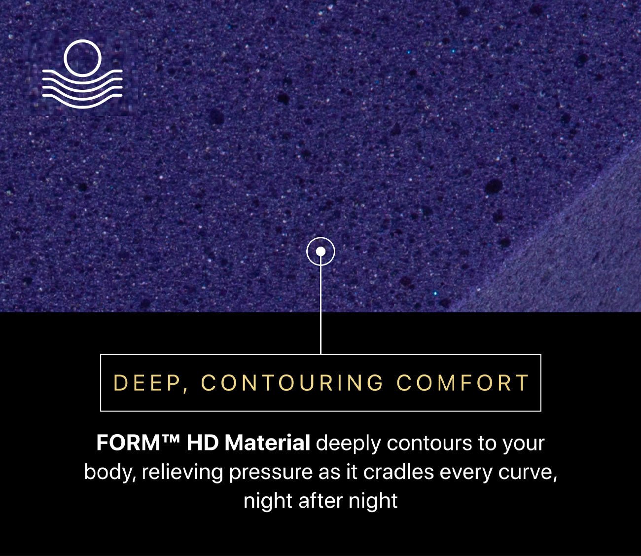 Beautyrest Black Hybrid Series Four XCS Firm Mattress FORM HD material for deep, contouring comfort.