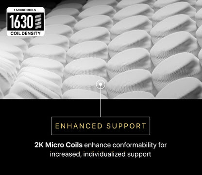 Coils system of Beautyrest Black Hybrid Series Four XCS Firm Mattress showing enhanced support.