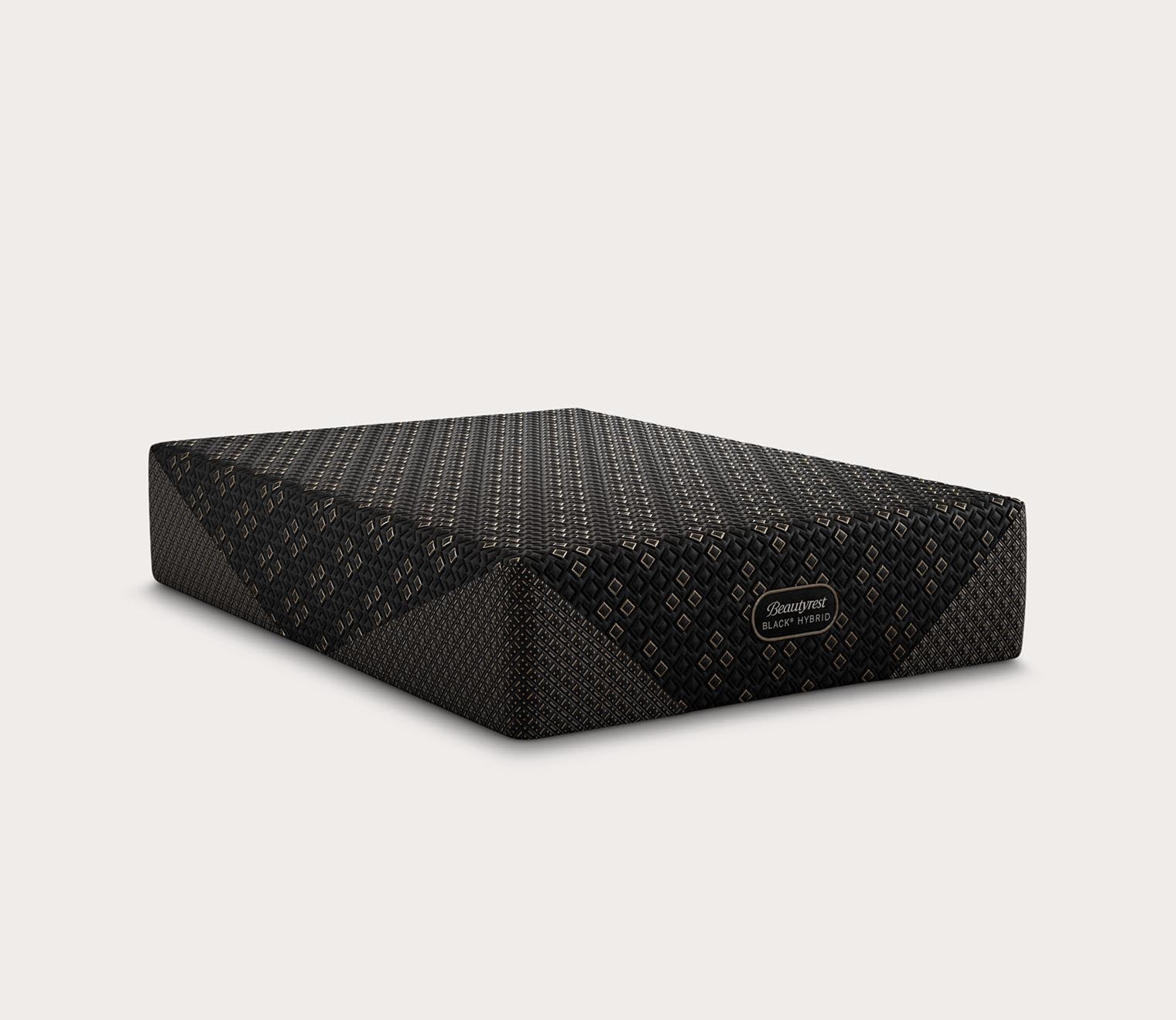 Beautyrest Black Hybrid Series Four XCS Firm Mattress by Simmons - silo angle.
