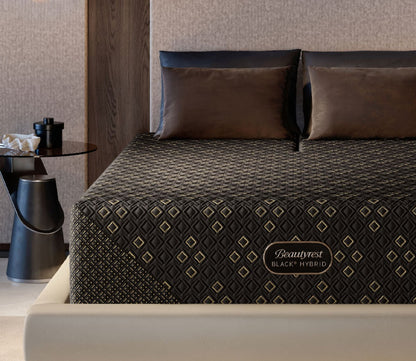 Close-up of Beautyrest Black Hybrid Series Four XCS Medium Mattress by Simmons