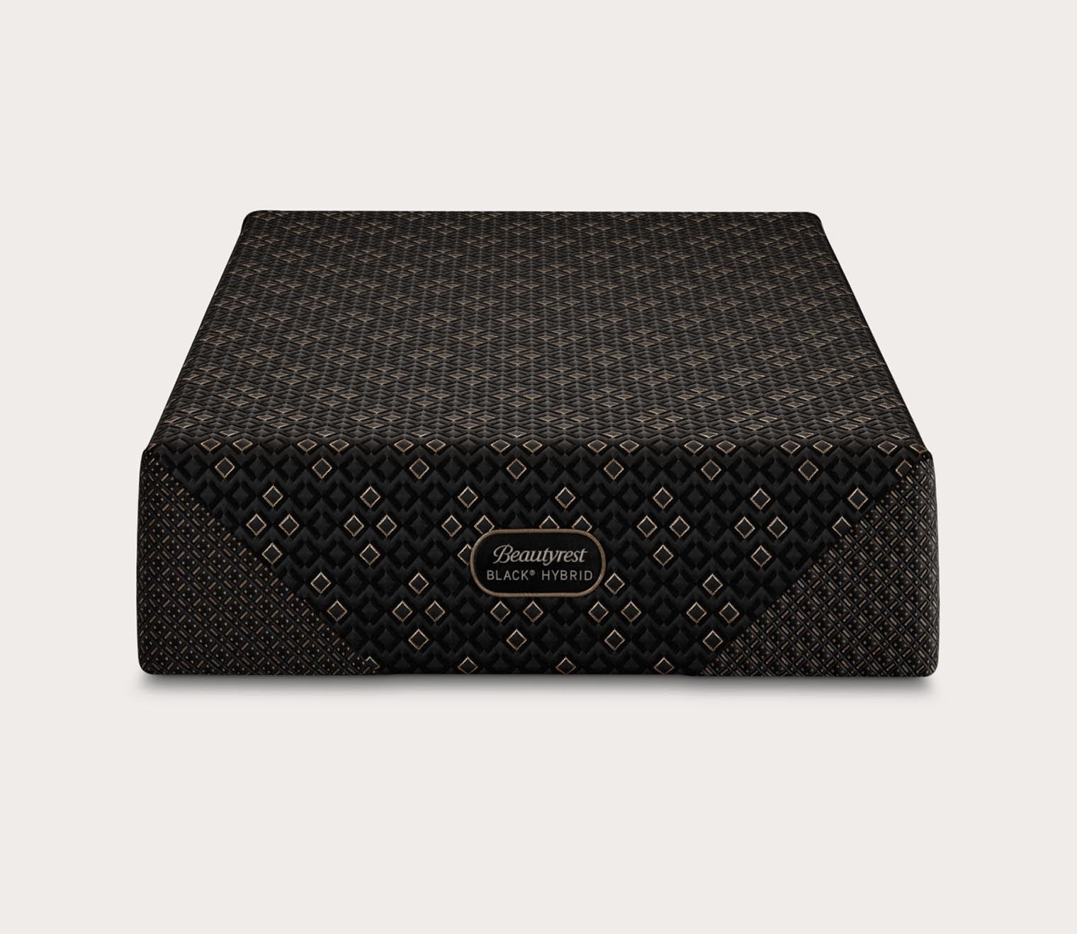 Silo image Beautyrest Black Hybrid Series Four XCS Medium Mattress on white background.