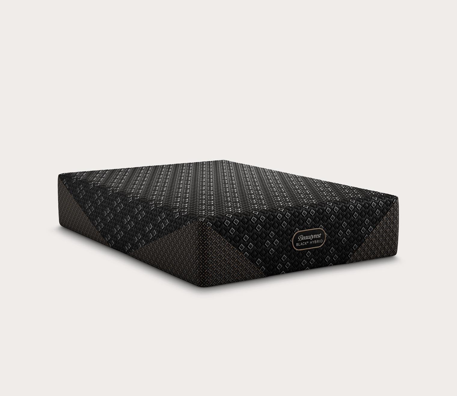 Beautyrest Black Hybrid Series Three XCS Plush Mattress by Simmons - silo angle.