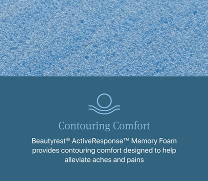 Close-up of Beautyrest Core Level 2 Medium Innerspring Mattress illustrating contouring comfort.