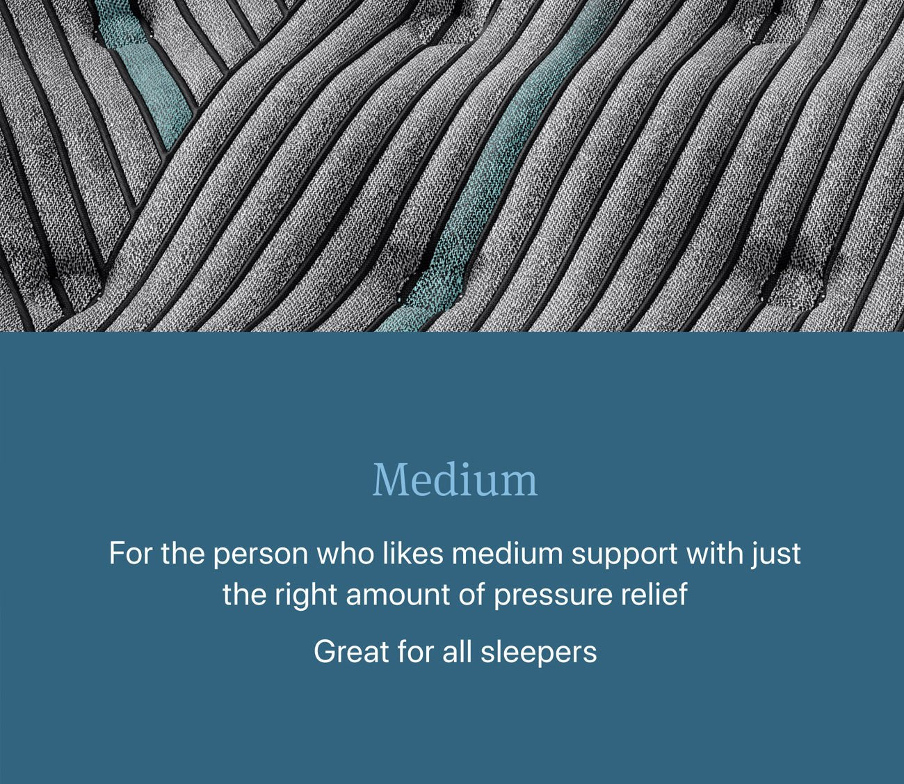 Close-up of Beautyrest Core Level 2 Medium Innerspring Mattress showcasing medium comfort level recommended for all sleep positions.