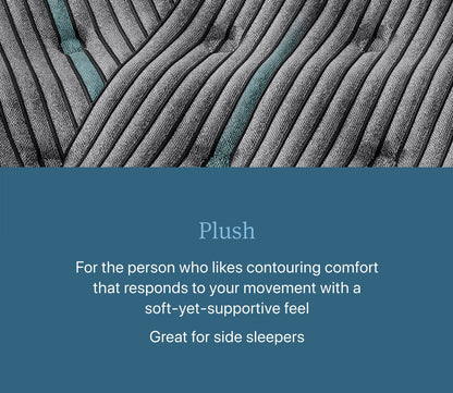 Close-up of Beautyrest Core Level 2 Plush Innerspring Mattress, ideal for side sleepers.