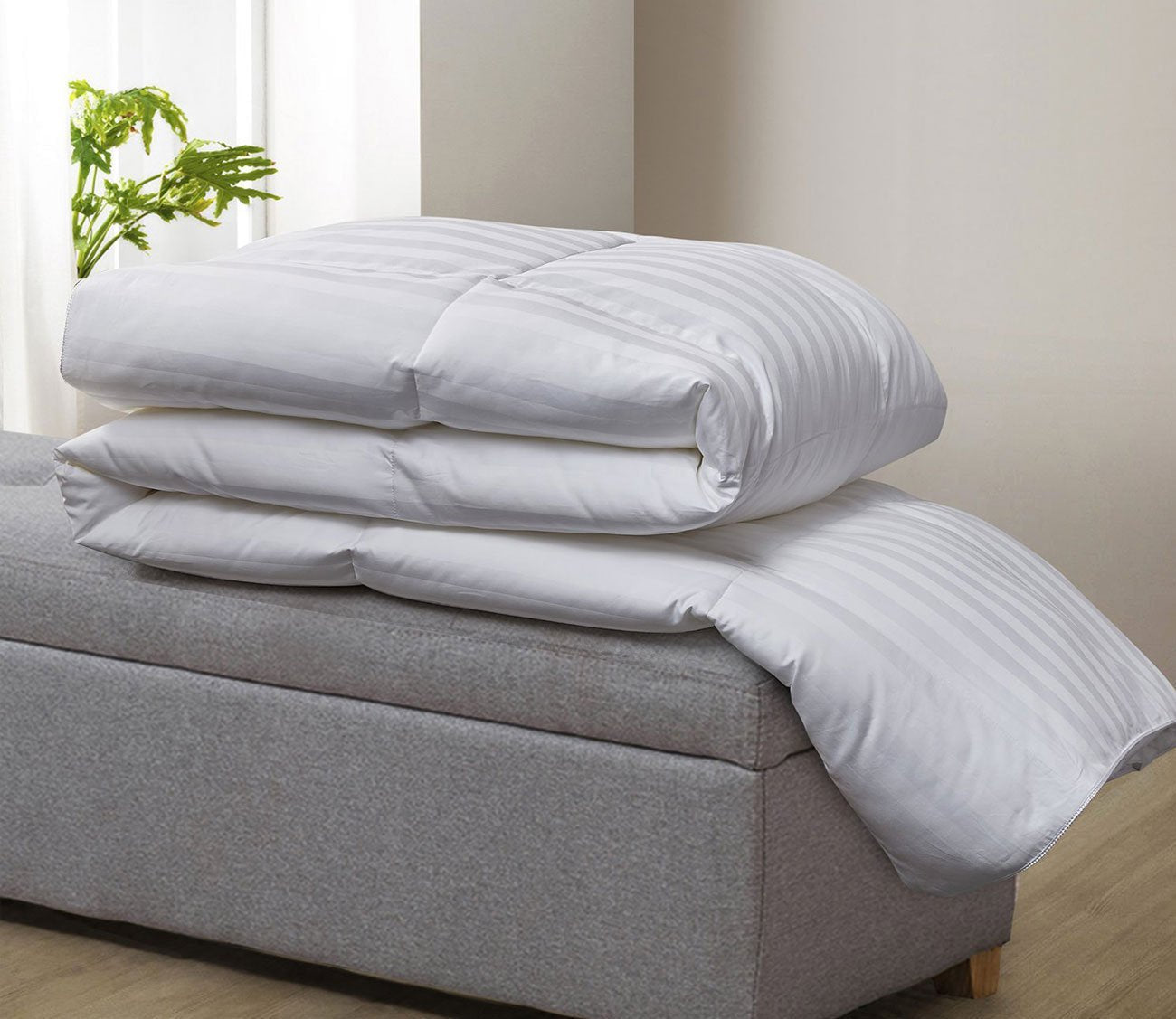 Beautyrest Damask Stripe Goose Down Comforter by Beautyrest