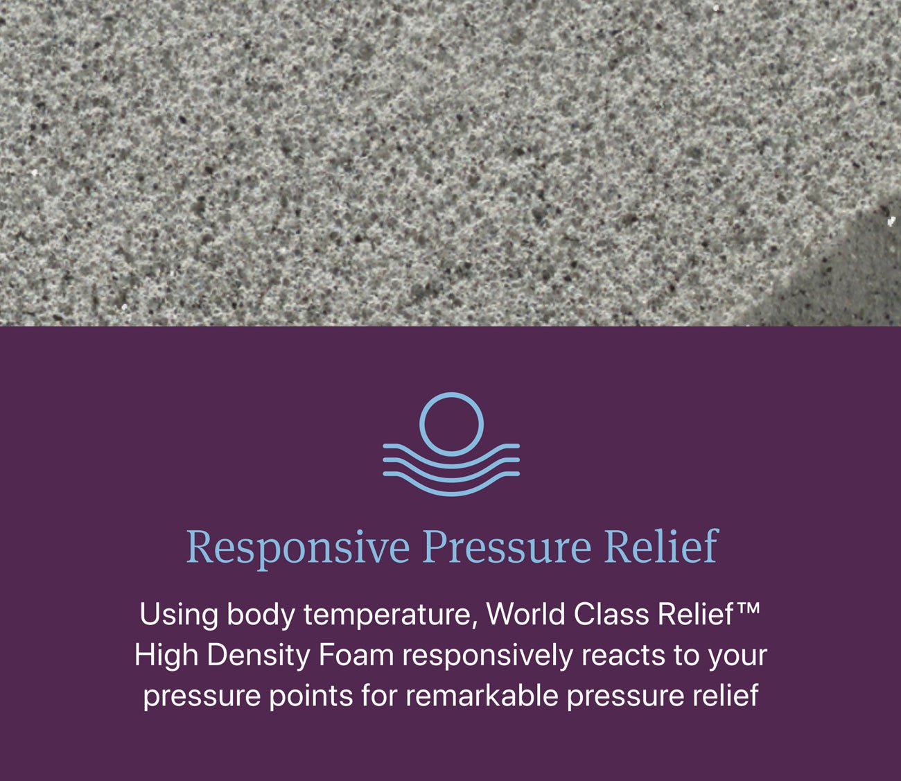 Resposive pressure relieving high density foam