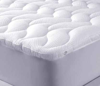 Bedgear React Pro Performance Mattress Topper by Bedgear, close up of corner quilting
