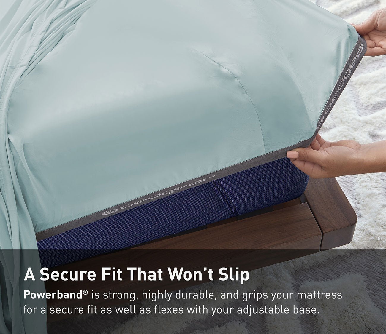 Bedgear Ver - Tex® Sheet Set by Bedgear, in light blue, secure fit that won't slip.