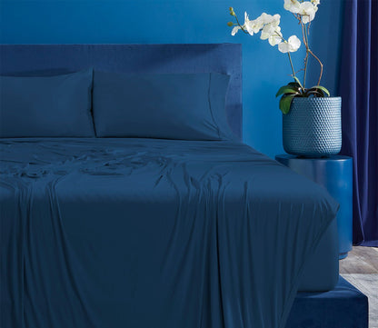 Bedgear Ver - Tex® Sheet Set by Bedgear, in navy, bedroom scene
