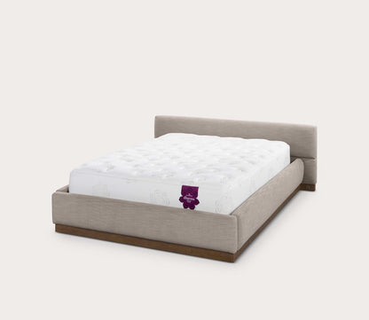 Bliss Modular Bed by CM Home silo on white background showcasing removable modular feature - angled view in heather color option