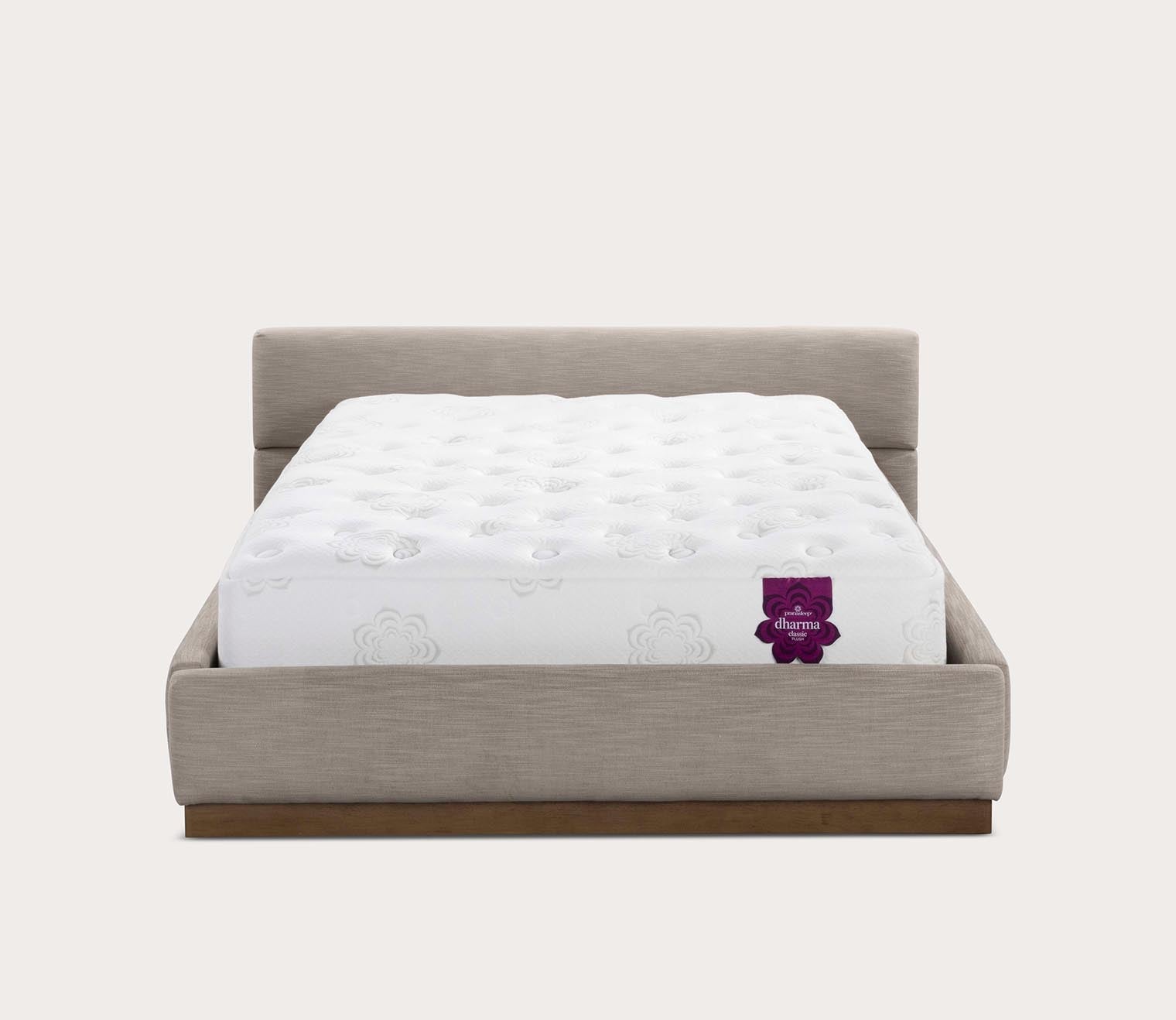 Bliss Modular Bed by CM Home silo on white background showcasing removable modular feature - head-on view in heather color option