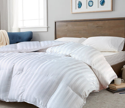 Blue Ridge Damask Stripe Duraloft Extra Warmth Down Alternative Comforter by Blue Ridge Home Fashions
