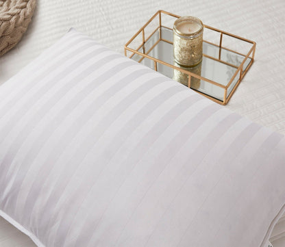 Blue Ridge Home Supreme Damask Stripe Soft White Down Pillow by Blue Ridge Home Fashions