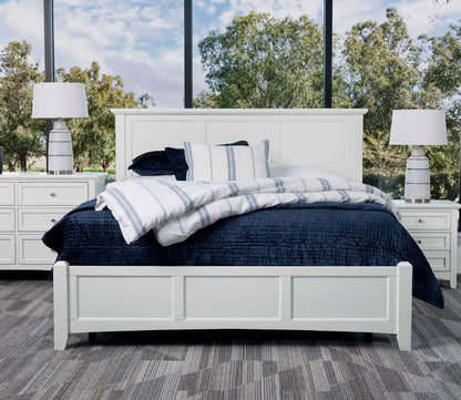 Vaughan Bassett Bonanza Mansion White Low Profile Panel Bed