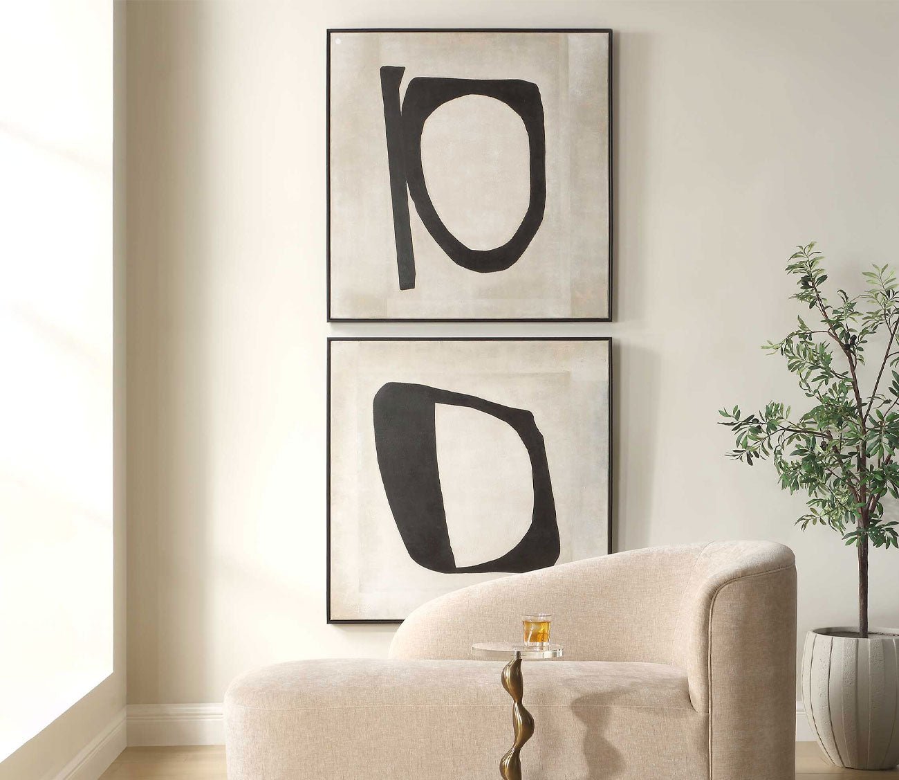 Characters Hand Painted Canvases, Set of 2
