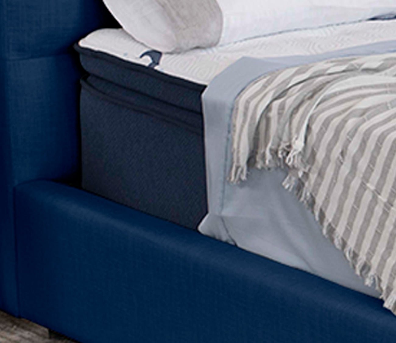City Mattress Carmen Navy Upholstered 55