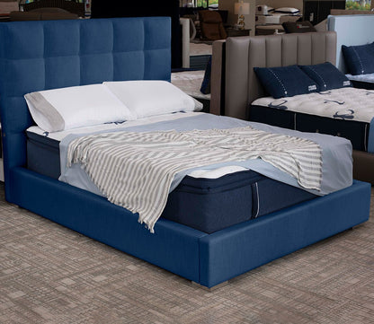 City Mattress Carmen Navy Upholstered 55" Bed by City Mattress
