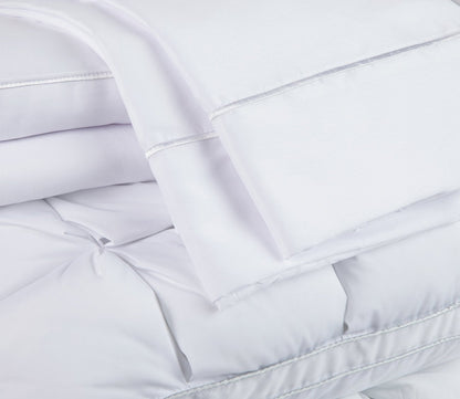 Classic Bedding Bundle by PureCare in white, closeup