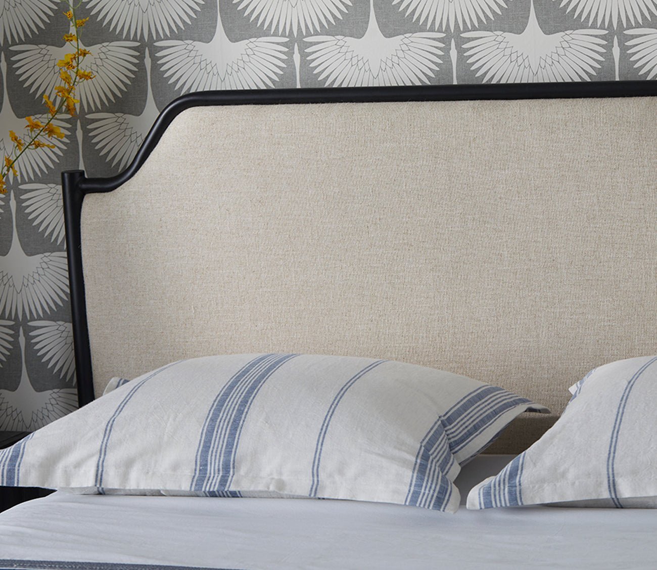 CM Home Alyssa Upholstered Metal Bed by CM Home