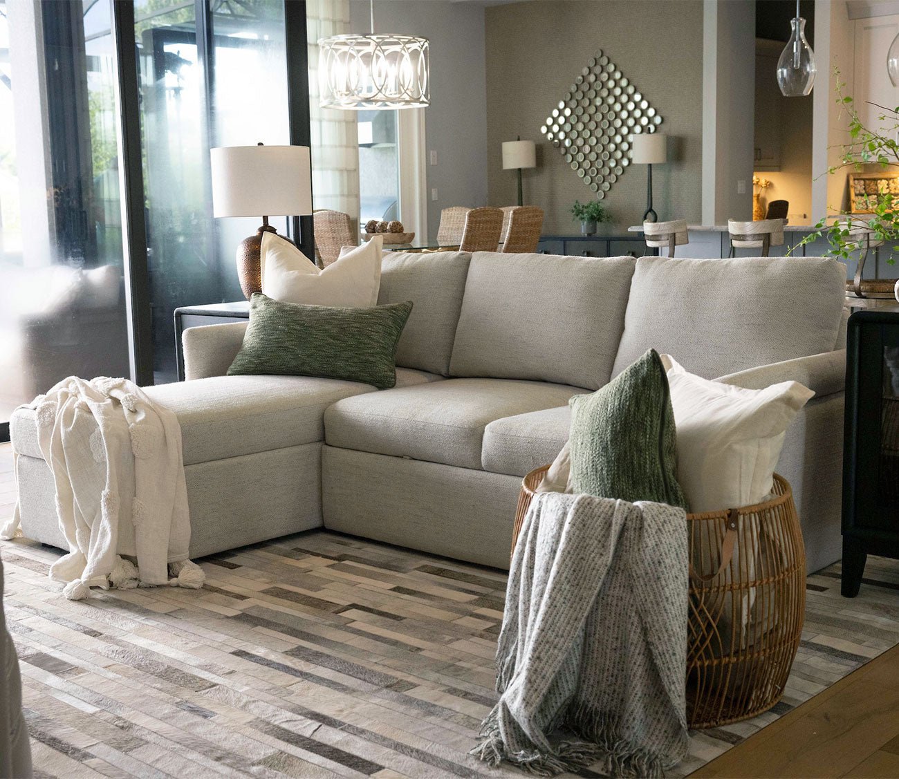 CM Home Amani Sectional Sleeper Sofa