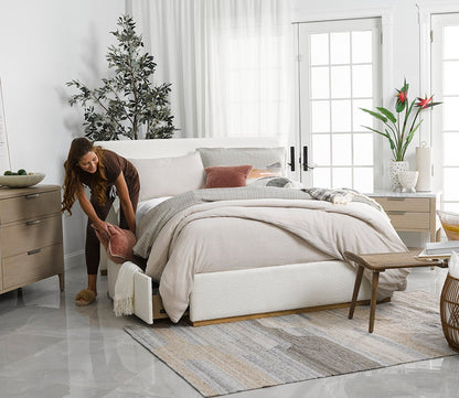 CM Home Bodhi Boucle Upholstered Storage Bed by CM Home