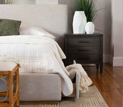 CM Home Bodhi Upholstered Storage Bed  - headboard and footboard close-up
