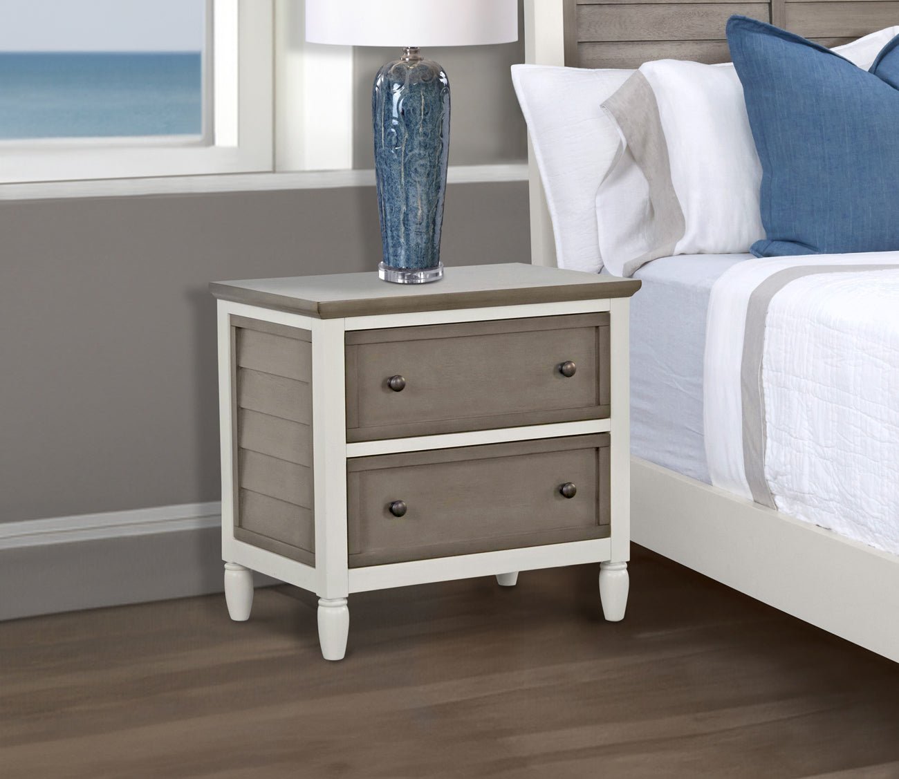 CM Home Delnoir Driftwood 2 - Drawer Nightstand by CM Home
