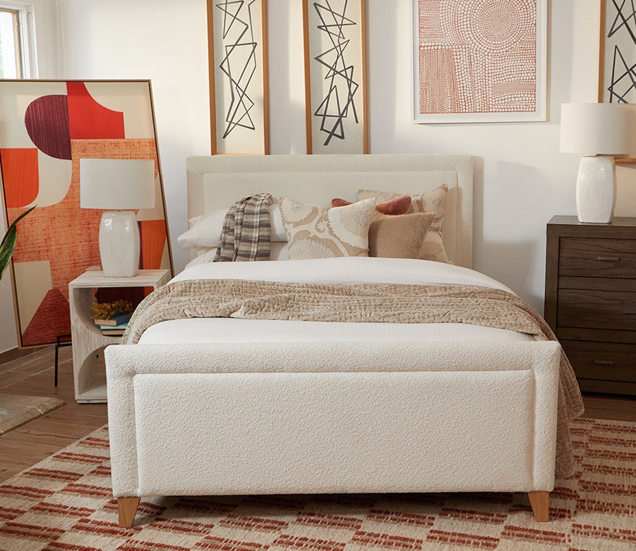 CM Home Dover Boucle Upholstered Bed by CM Home