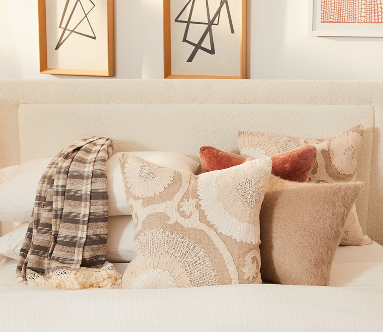 CM Home Dover Boucle Upholstered Bed by CM Home
