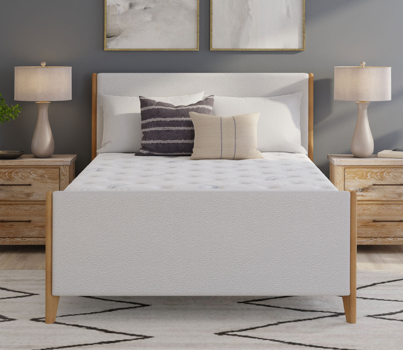 CM Home Kai Boucle Upholstered Bed