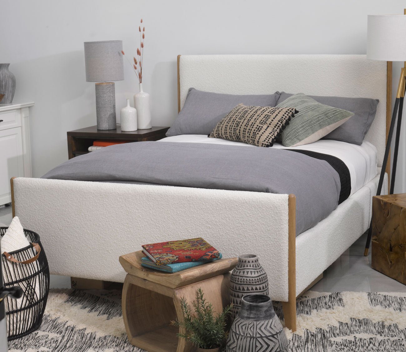 Kai Boucle Upholstered Bed