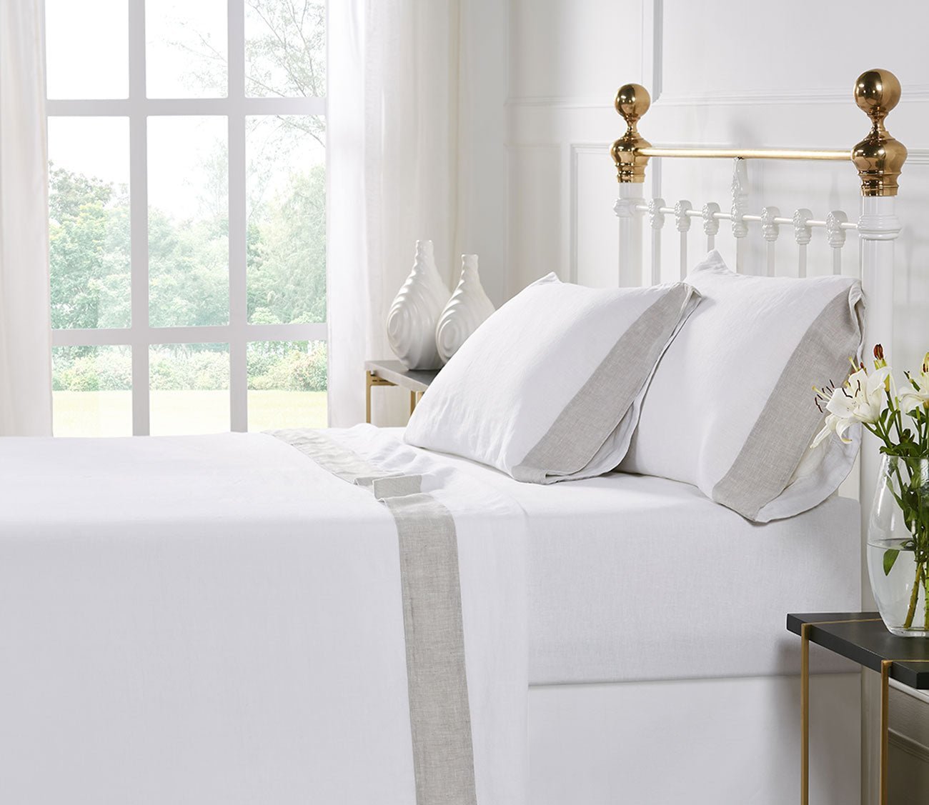 CM Home Kyoto European Flax Linen Sheet Set by CM Home