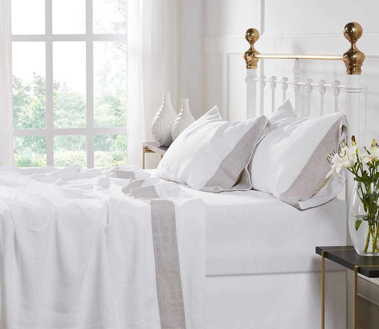 CM Home Kyoto European Flax Linen Sheet Set by CM Home