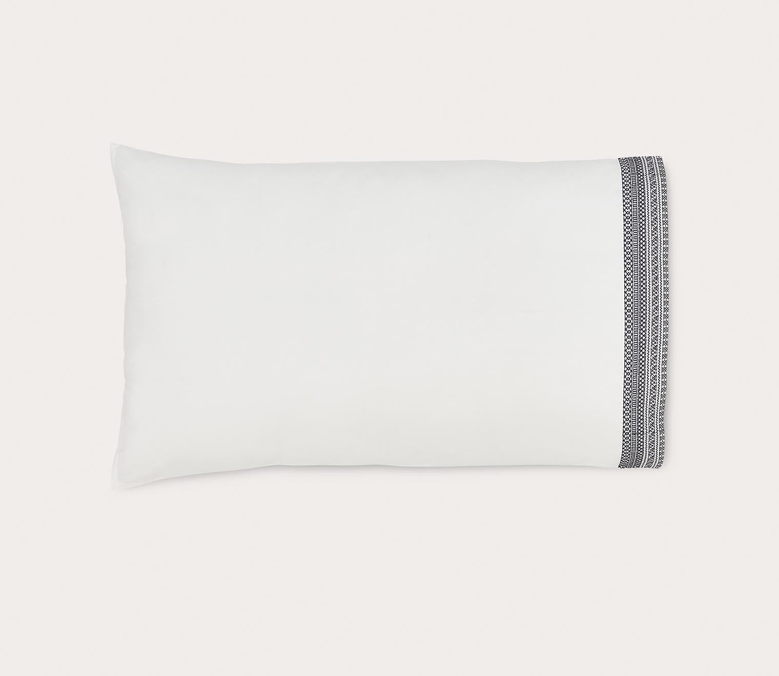CM Home Olivia Embroidered Cotton Percale Pillowcase Set of 2 by CM Home